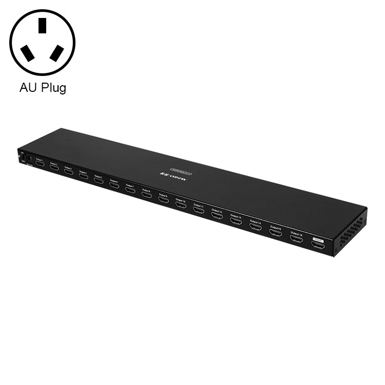 Measy SPH116 1進16出4K HDMI 1080P切換器同時顯示分配器，1進16出，澳洲插頭，1進16出，歐盟插頭，1進16出，英國插頭，1進16出，美國插頭
