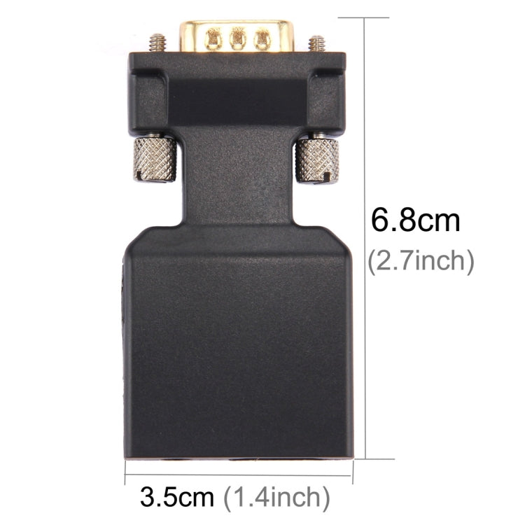 高清1080P VGA轉HDMI+音頻視頻輸出轉換器，適用於高清電視、顯示器、投影機，VGA轉HDMI+音頻