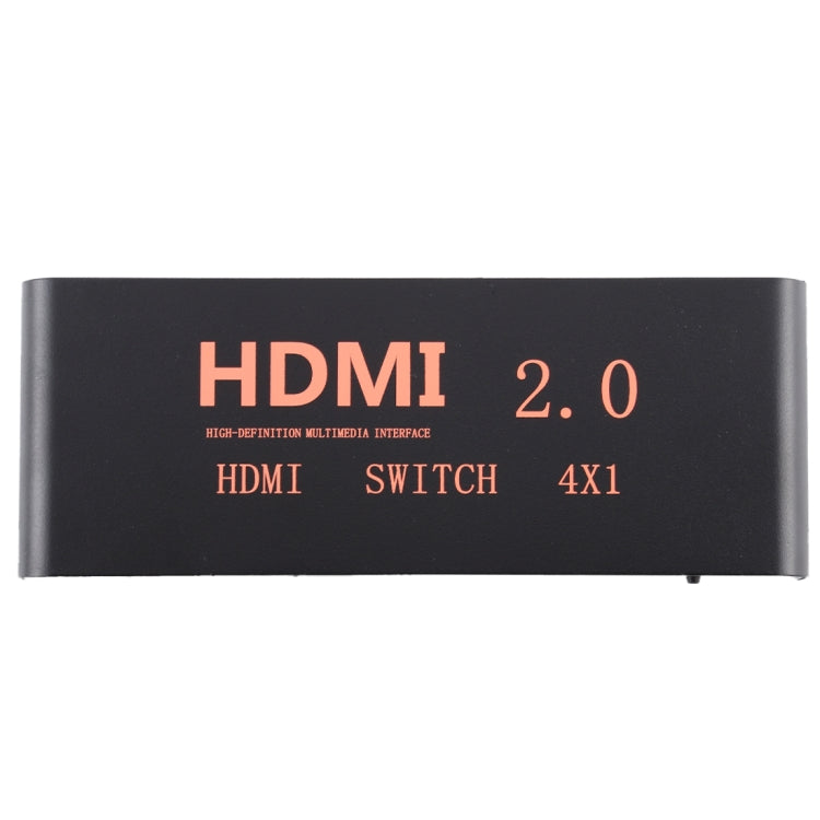 4進1出4K/60Hz HDMI 2.0切換器帶遙控器，歐盟插頭，4進1出