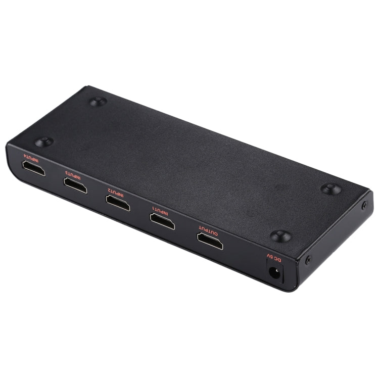 4進1出4K/60Hz HDMI 2.0切換器帶遙控器，歐盟插頭，4進1出