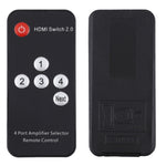 4進1出4K/60Hz HDMI 2.0切換器帶遙控器，歐盟插頭，4進1出