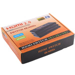 4進1出4K/60Hz HDMI 2.0切換器帶遙控器，歐盟插頭，4進1出