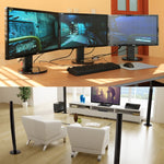 50公分HDMI母+HDMI公轉USB 2.0公連接器轉接線，HDMI母+公