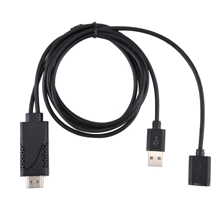 1080P USB 2.0公頭 + USB 2.0母頭轉HDMI HDTV AV轉接線，適用iPhone / iPad，Android智能手機