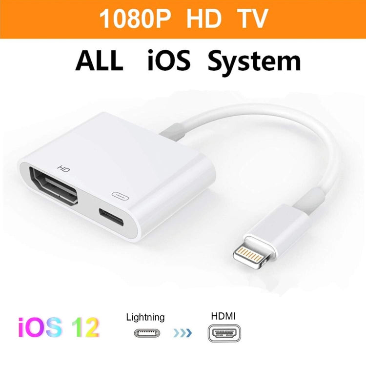 E-Gin-LTH-002 8 針數位 AV 轉 HDMI 轉接器 + USB 充電埠，適用 1080P 高清電視顯示屏裝置，E-Gin-LTH-002