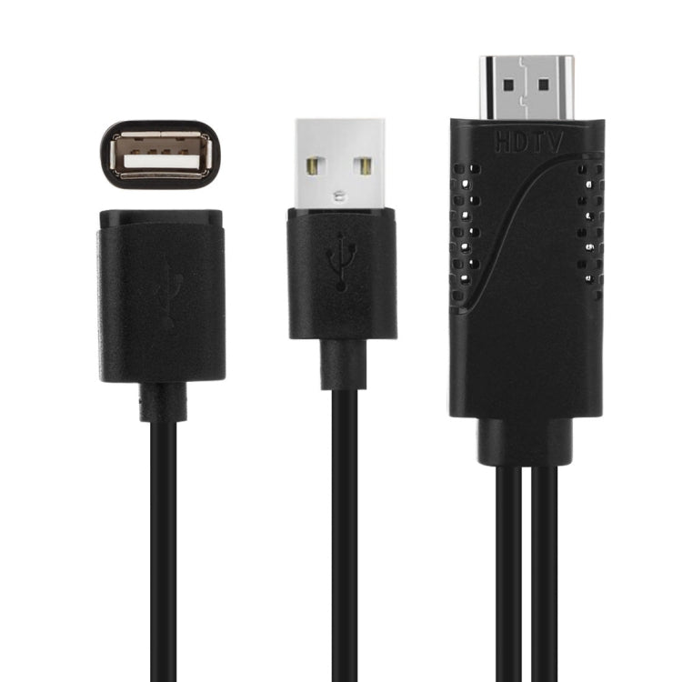 USB公頭 + USB 2.0母頭轉HDMI手機轉HDTV轉接線
