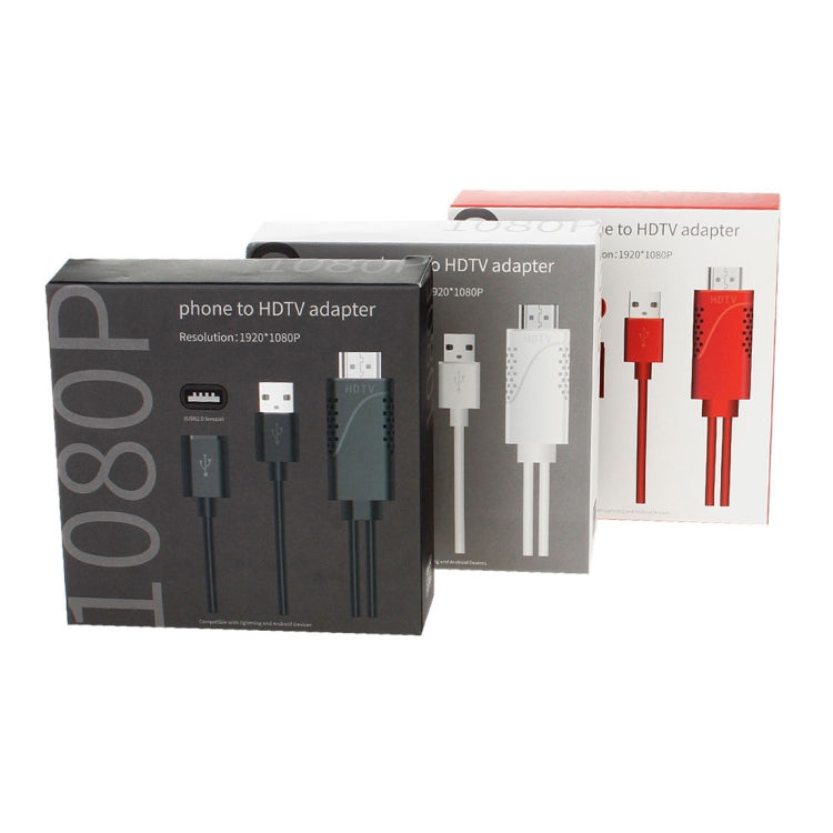 USB公頭 + USB 2.0母頭轉HDMI手機轉HDTV轉接線