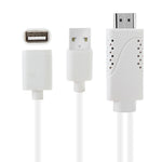 USB公頭 + USB 2.0母頭轉HDMI手機轉HDTV轉接線