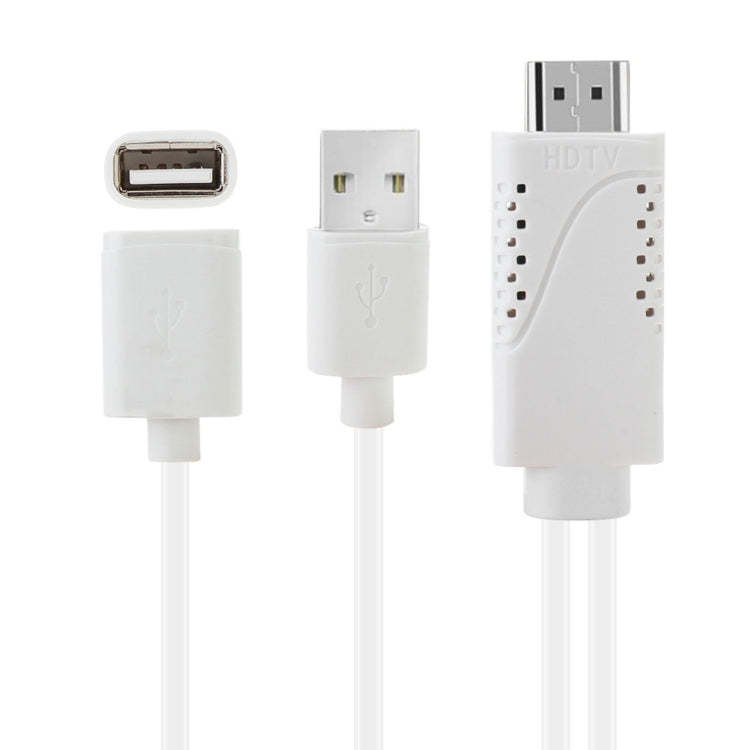 USB公頭 + USB 2.0母頭轉HDMI手機轉HDTV轉接線