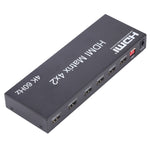 HDMI 4x2 矩陣切換器／分配器，附遙控器，支援 ARC / MHL / 4Kx2K / 3D，4 埠 HDMI 輸入，2 埠 HDMI 輸出