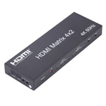 HDMI 4x2 矩陣切換器／分配器，附遙控器，支援 ARC / MHL / 4Kx2K / 3D，4 埠 HDMI 輸入，2 埠 HDMI 輸出