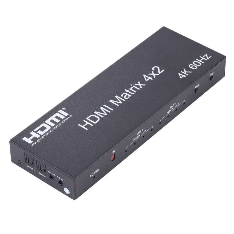 HDMI 4x2 矩陣切換器／分配器，附遙控器，支援 ARC / MHL / 4Kx2K / 3D，4 埠 HDMI 輸入，2 埠 HDMI 輸出