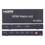 HDMI 4x2 矩陣切換器／分配器，附遙控器，支援 ARC / MHL / 4Kx2K / 3D，4 埠 HDMI 輸入，2 埠 HDMI 輸出