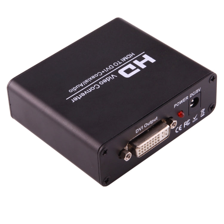 NEWKENG X5 HDMI 轉 DVI 含音訊 3.5mm 同軸輸出視訊轉換器，歐規插頭，X5 HDMI 轉 DVI 含音訊