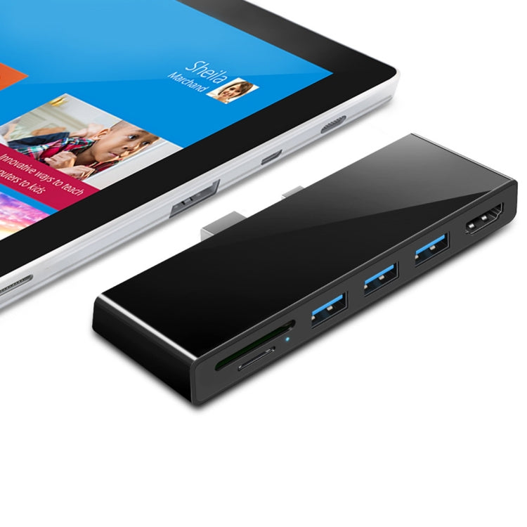 ROCKETEK SK-S5H 3 埠 USB 3.0 + HDMI + SD / TF 記憶卡讀卡器集線器 4K HDMI 轉接器，SK-S5H