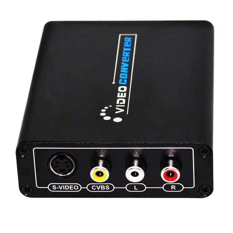 HDMI 轉複合／AV S-Video 轉換器 RCA CVBS/L/R 視訊轉換器適配器，歐規插頭，HDMI 轉 AV + S-Video