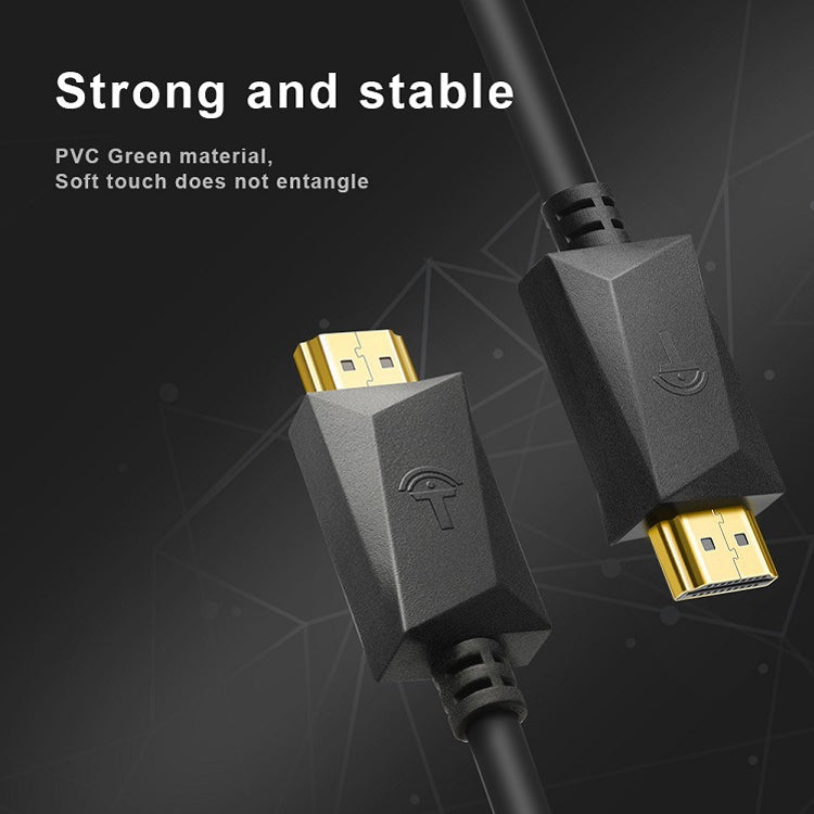 ROCKETEK HDMI01Y-2 HDMI 2.0 4K 30Hz 3D 高清鍍金接頭 HDMI 線，適用所有 HDMI 裝置，長度：2 米