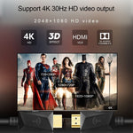 ROCKETEK HDMI01Y-2 HDMI 2.0 4K 30Hz 3D 高清鍍金接頭 HDMI 線，適用所有 HDMI 裝置，長度：2 米