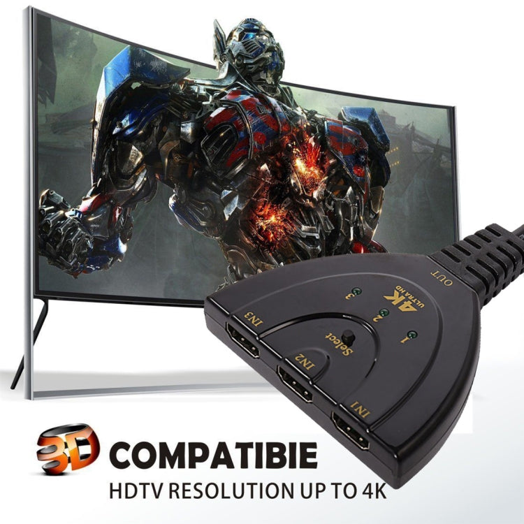 3 合 1 HDMI 輸入 4K x 2K HDTV 分接切換器 HDMI 分配器，1 進 3 出