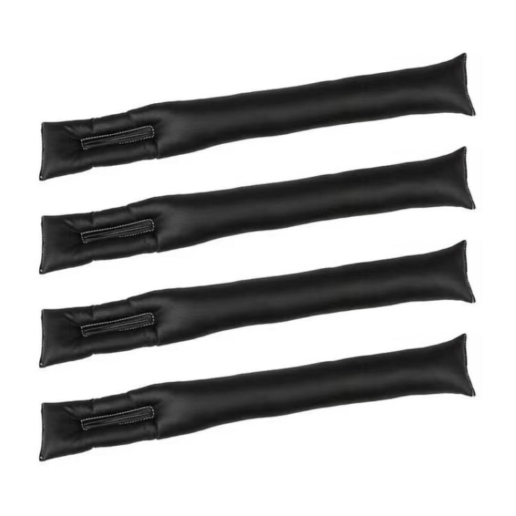 4 PCS Car Styling Accessories Seat Gap Filler Leather Pad Spacer Protective Softer Bar Slot Plug Car Gap Filler, Car Seat Gap Filler