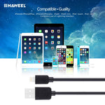 HAWEEL 1 米高速 35 芯 8 針轉 USB 同步充電線，適用 iPhone、iPad，8 針 1 米，8 針線 1 米