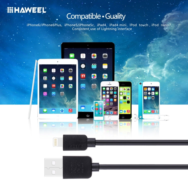HAWEEL 1 米高速 35 芯 8 針轉 USB 同步充電線，適用 iPhone、iPad，8 針 1 米，8 針線 1 米