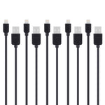 5 件裝 HAWEEL 1 米高速 8 針轉 USB 同步充電線套組，適用 iPhone、iPad，5 件