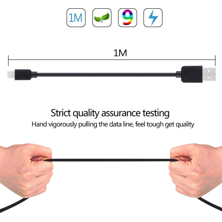 5 件裝 HAWEEL 1 米高速 8 針轉 USB 同步充電線套組，適用 iPhone、iPad，5 件