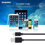 5 件裝 HAWEEL 1 米高速 8 針轉 USB 同步充電線套組，適用 iPhone、iPad，5 件