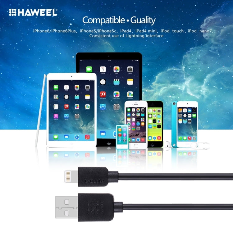 5 件裝 HAWEEL 1 米高速 8 針轉 USB 同步充電線套組，適用 iPhone、iPad，5 件