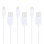 3 件裝 HAWEEL 1米高速 8針轉 USB 同步及充電線套件，適用於 iPhone、iPad，3件