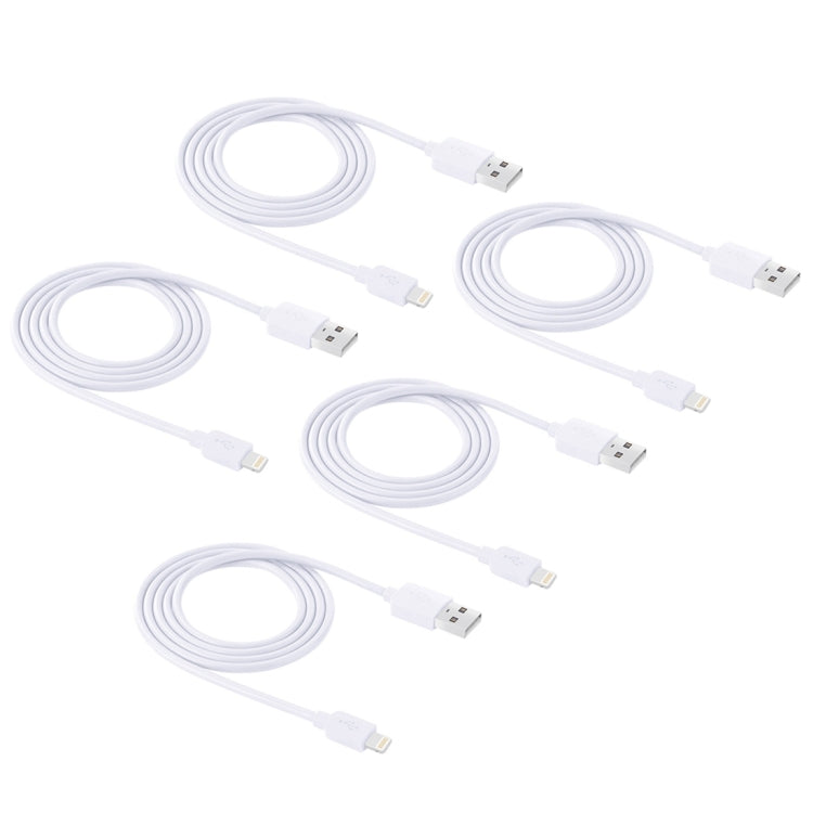5 件裝 HAWEEL 1米高速 8針轉 USB 同步及充電線套件，適用於 iPhone、iPad