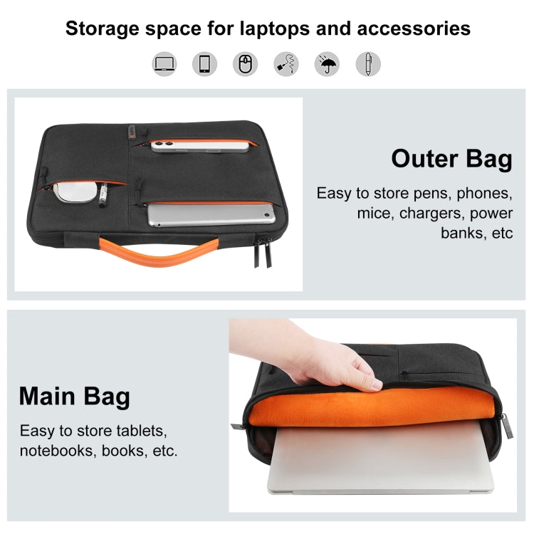 HAWEEL 13.0 吋筆電保護套拉鍊公事包，適用 Macbook、Samsung、Lenovo Thinkpad、Sony、DELL Alienware、CHUWI、ASUS、HP，13 吋至 13.5 吋筆電