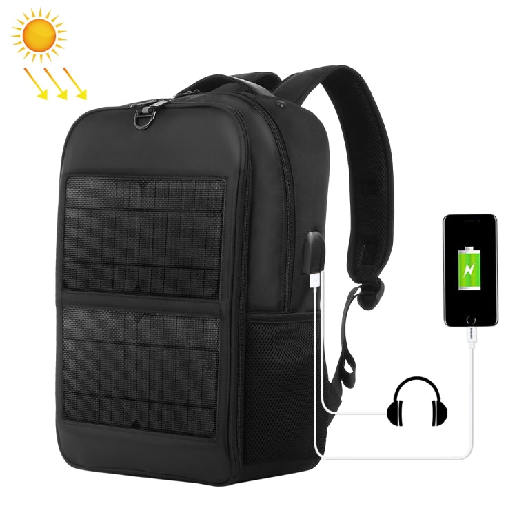 HAWEEL 14W 太陽能背包筆電包，帶手柄及 5V / 2.1A 最大 USB 充電埠，14W 背包 2
