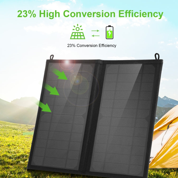 HAWEEL 12W 2 面板可折疊太陽能充電包，配 5V / 3.1A 最大雙 USB 埠，支援 QC3.0 與 AFC，12W 2 面板
