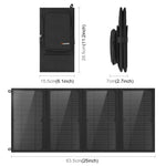 HAWEEL 24W 四片摺疊太陽能充電包，配備 5V / 3.1A 最大雙 USB 埠，支援 QC3.0 和 AFC，24W 四片