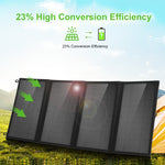 HAWEEL 24W 四片摺疊太陽能充電包，配備 5V / 3.1A 最大雙 USB 埠，支援 QC3.0 和 AFC，24W 四片