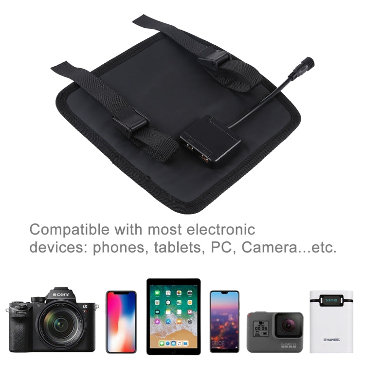 HAWEEL 28W 摺疊傘頂太陽能充電器，配備 5V 3A 最大雙 USB 埠，支援 QC3.0 / FCP / SCP / AFC / SFCP 協議