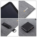 HAWEEL 21W 超薄三摺式太陽能充電器，配備 5V / 3A 雙 USB 埠，支援 QC3.0 和 AFC，超薄 21W