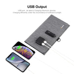 HAWEEL 21W 超薄三摺式太陽能充電器，配備 5V / 3A 雙 USB 埠，支援 QC3.0 和 AFC，超薄 21W