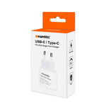 HAWEEL PD 20W 單 USB-C / Type-C 介面 QC 旅行充電器，支援完整 QC 協議，歐洲插頭，QC 充電器歐洲插頭