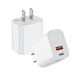 HAWEEL 20W 雙埠快速充電器轉接器，美規插頭，雙埠充電器美規插頭