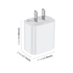 HAWEEL 20W 雙埠快速充電器轉接器，美規插頭，雙埠充電器美規插頭