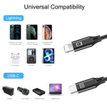 HAWEEL 1米 USB-C / Type-C 轉 8針 OTG 同步數據 / 充電線