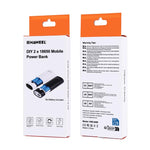 HAWEEL DIY 2顆 18650 電池（不含）5600mAh 行動電源外殼盒，附 USB 輸出及指示燈，DIY 2電池（黑色）、DIY 2電池（白色）