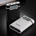 HAWEEL DIY 4顆 18650 電池（不含）10000mAh 行動電源外殼盒，附 2個 USB 輸出及顯示，適用於 iPhone、Galaxy、Sony、HTC、Google、Huawei、小米、Lenovo 及其他智慧手機，DIY 4顆 18650 10000mAh 電池（美規）