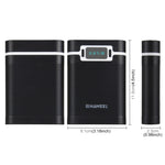 HAWEEL DIY 4顆 18650 電池（不含）10000mAh 行動電源外殼盒，附 2個 USB 輸出及顯示，適用於 iPhone、Galaxy、Sony、HTC、Google、Huawei、小米、Lenovo 及其他智慧手機，DIY 4顆 18650 10000mAh 電池（美規）