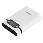 HAWEEL DIY 4顆 18650 電池（不含）10000mAh 行動電源外殼盒，附 2個 USB 輸出及顯示，適用於 iPhone、Galaxy、Sony、HTC、Google、Huawei、小米、Lenovo 及其他智慧手機，DIY 4顆 18650 10000mAh 電池（美規）