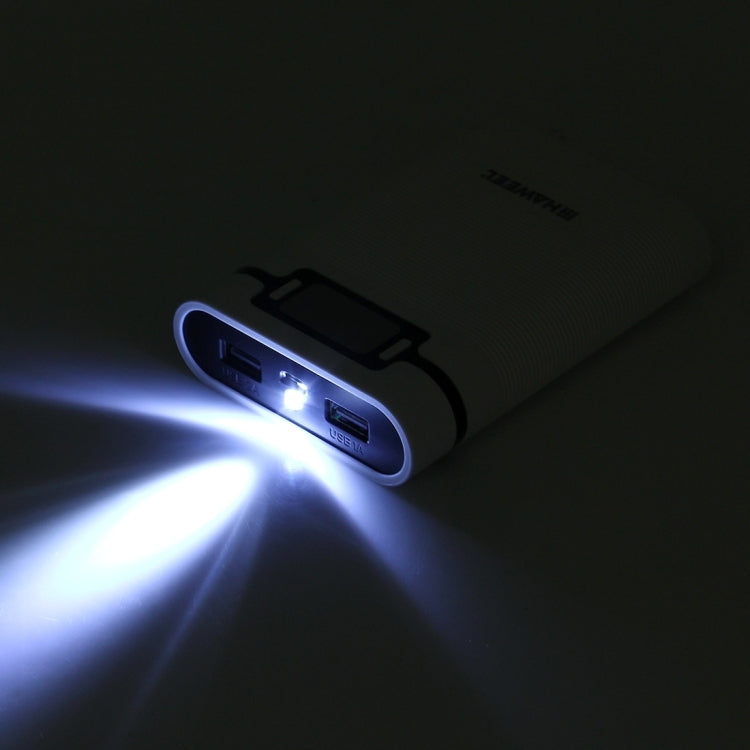 HAWEEL DIY 4顆 18650 電池（不含）10000mAh 行動電源外殼盒，附 2個 USB 輸出及顯示，適用於 iPhone、Galaxy、Sony、HTC、Google、Huawei、小米、Lenovo 及其他智慧手機，DIY 4顆 18650 10000mAh 電池（美規）