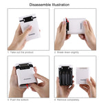 HAWEEL DIY 4顆 18650 電池（不含）10000mAh 行動電源外殼盒，附 2個 USB 輸出及顯示，適用於 iPhone、Galaxy、Sony、HTC、Google、Huawei、小米、Lenovo 及其他智慧手機，DIY 4顆 18650 10000mAh 電池（美規）